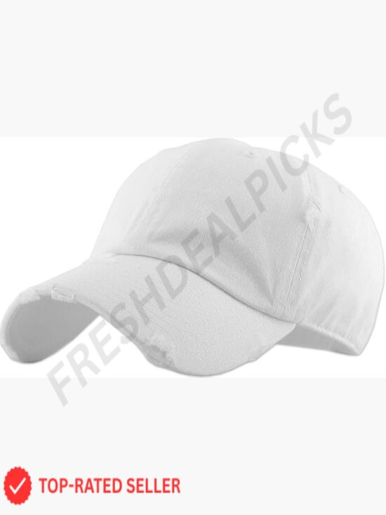 Vintage Washed Distressed Cotton Dad Hat Adjustable Metal Buckle Classic Fit main image 7